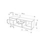 Hanah Home Soporte para TV Glis - Roble Zafiro y Blanco